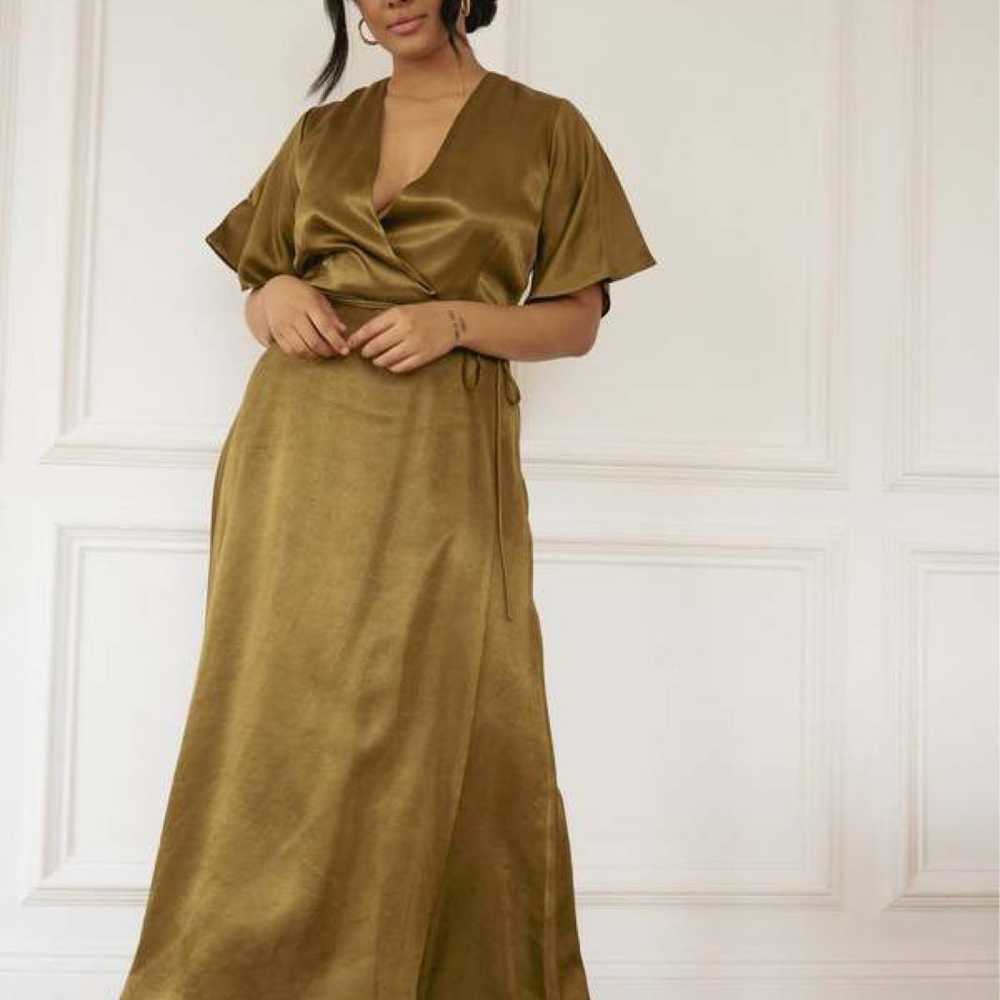 Lola Wrap Dress in Hunter Green - Whimsy & Row - image 1