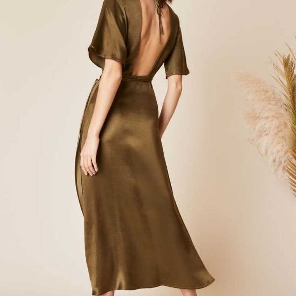 Lola Wrap Dress in Hunter Green - Whimsy & Row - image 2