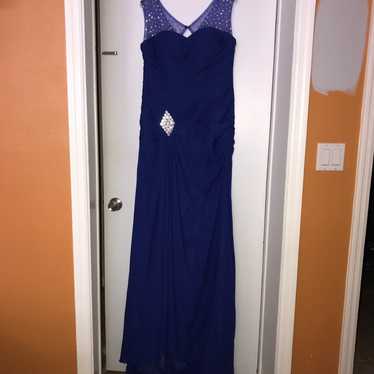 Royal Blue Long Corsetted/Fitted Dress - image 1