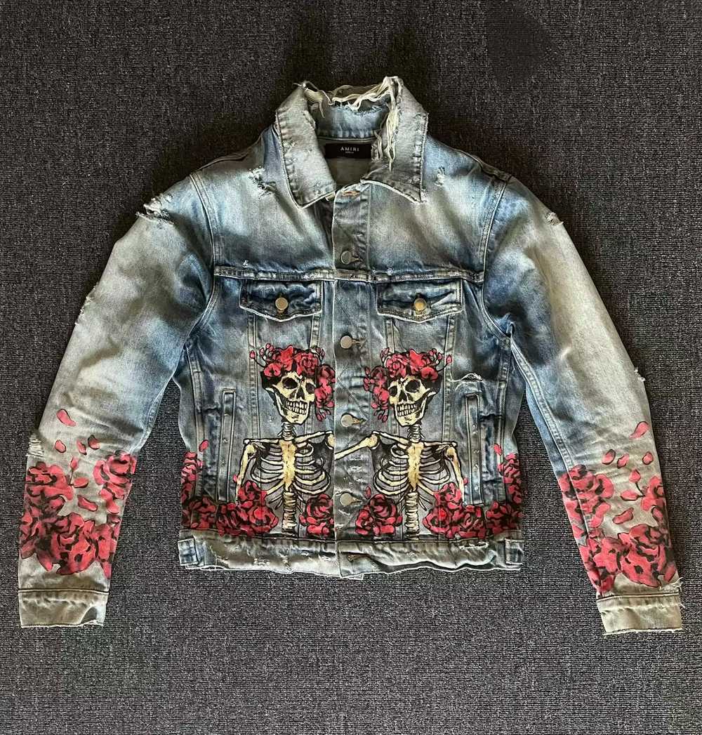 Amiri Amiri Emir Denim Jacket With 21ss Grateful … - image 2