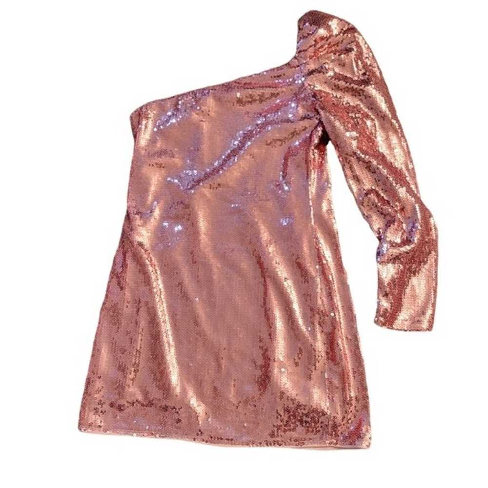 Majorelle Darwin Pink Sequin One Shoulder Sleeve … - image 2