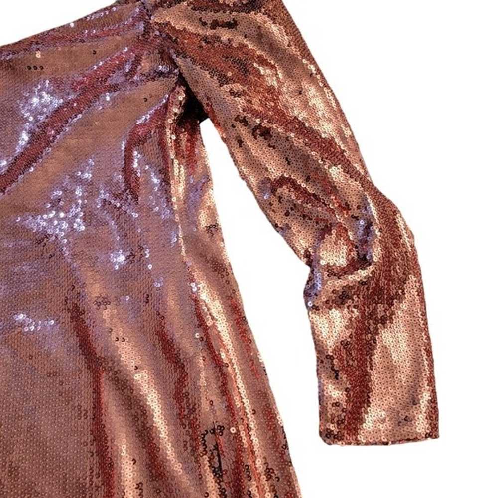 Majorelle Darwin Pink Sequin One Shoulder Sleeve … - image 3