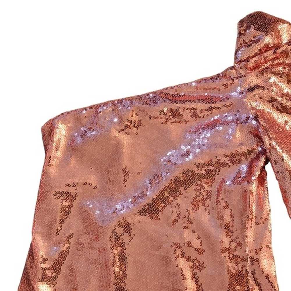Majorelle Darwin Pink Sequin One Shoulder Sleeve … - image 5