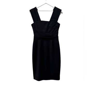 Black Halo Square Neckline Black Mini Dress Size 2 - image 1
