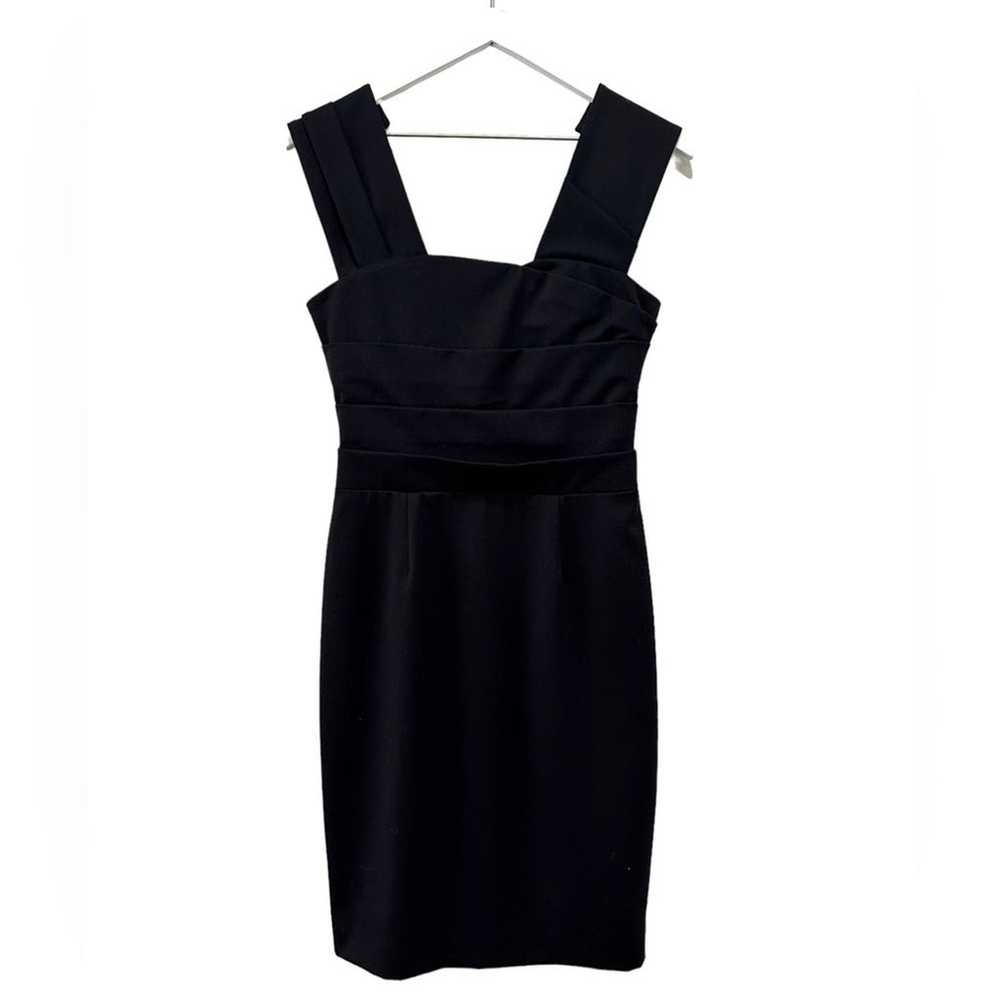 Black Halo Square Neckline Black Mini Dress Size 2 - image 3