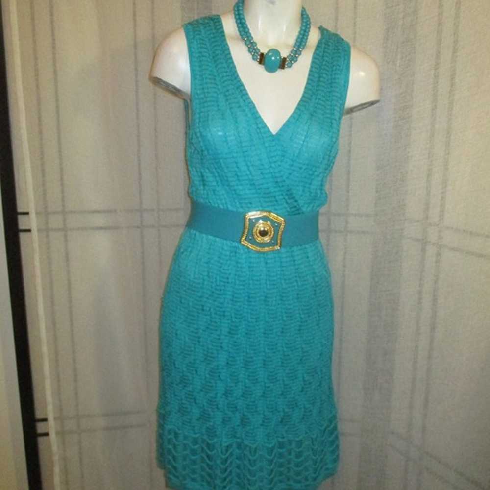 Missoni turquoise sleeveless knit Dress - image 9