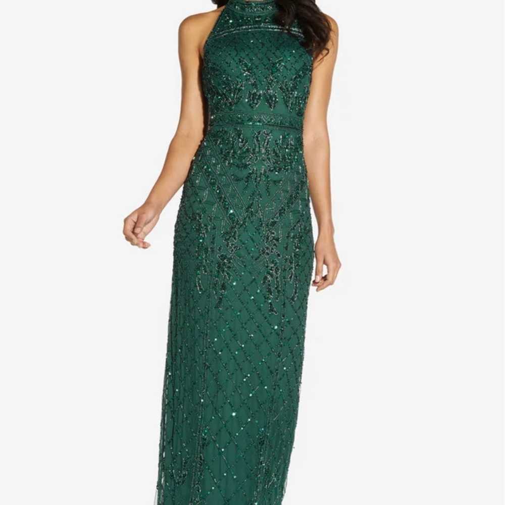 Adrianna Papell Gown in Emerald - image 2