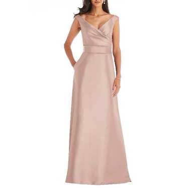 Alfred Sung D811 Off the Shoulder Satin Gown, 2