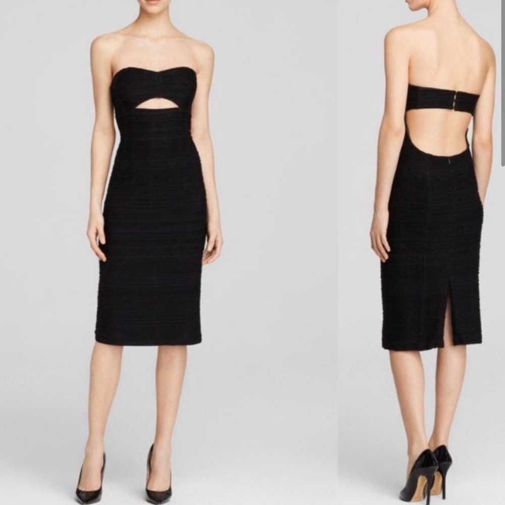 Nanette Lepore Black Midi Dress - image 1
