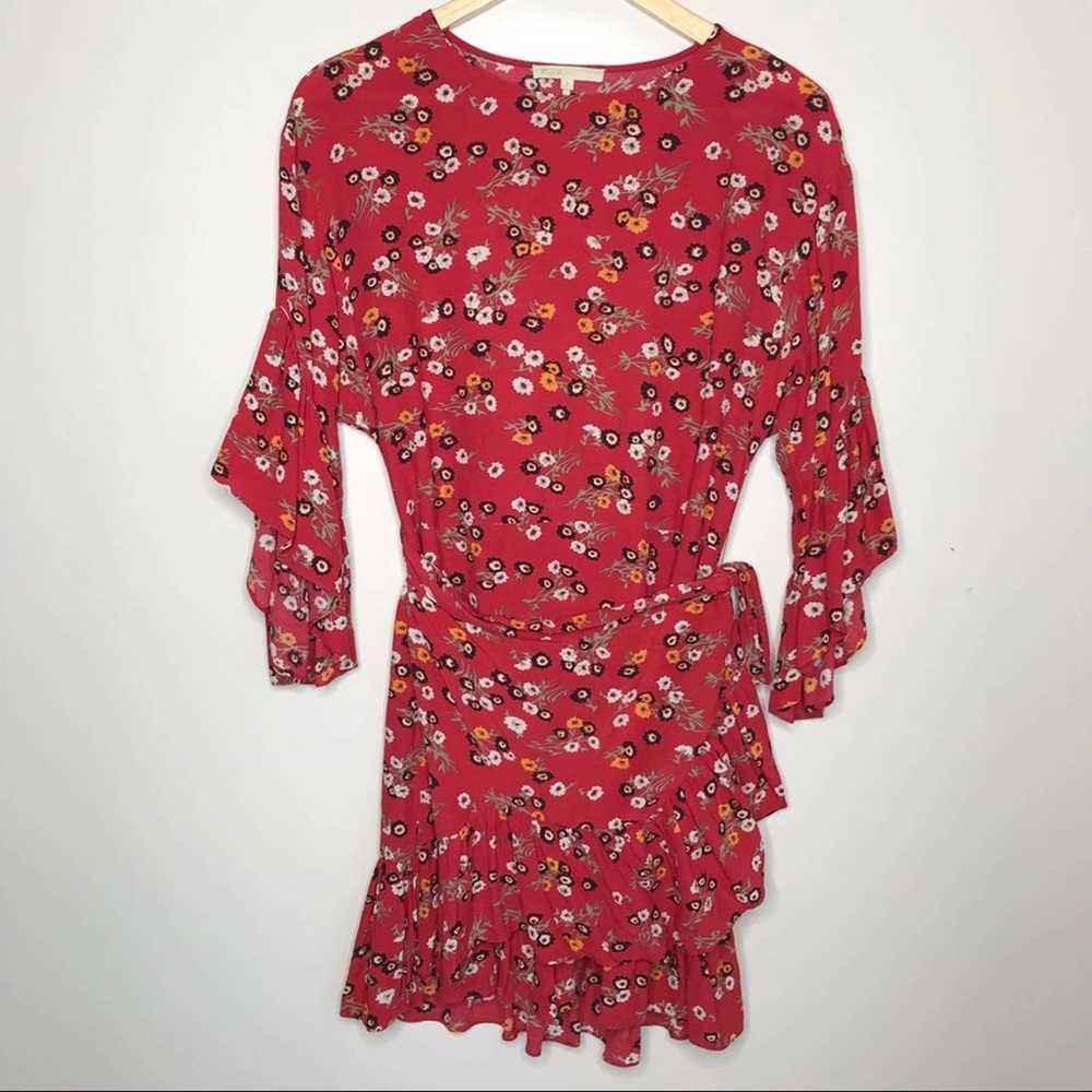Maje Rahimi Floral Crepe Ruffle Dress 2 - image 3