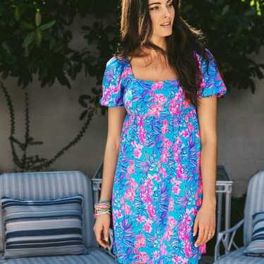 Lilly Pulitzer Orchid Oasis Delaney Dress Blue Siz