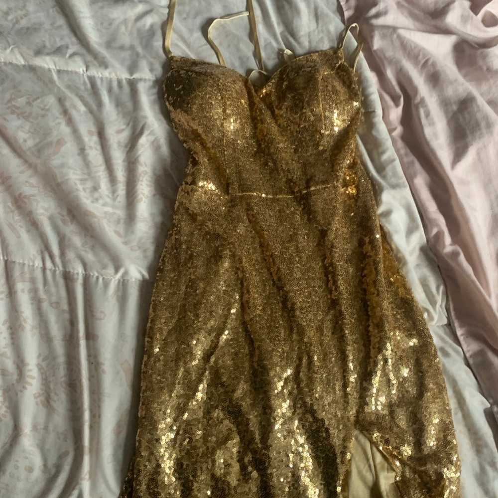 gold sequin dress - image 1