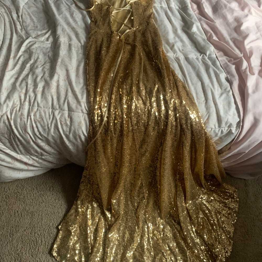 gold sequin dress - image 4