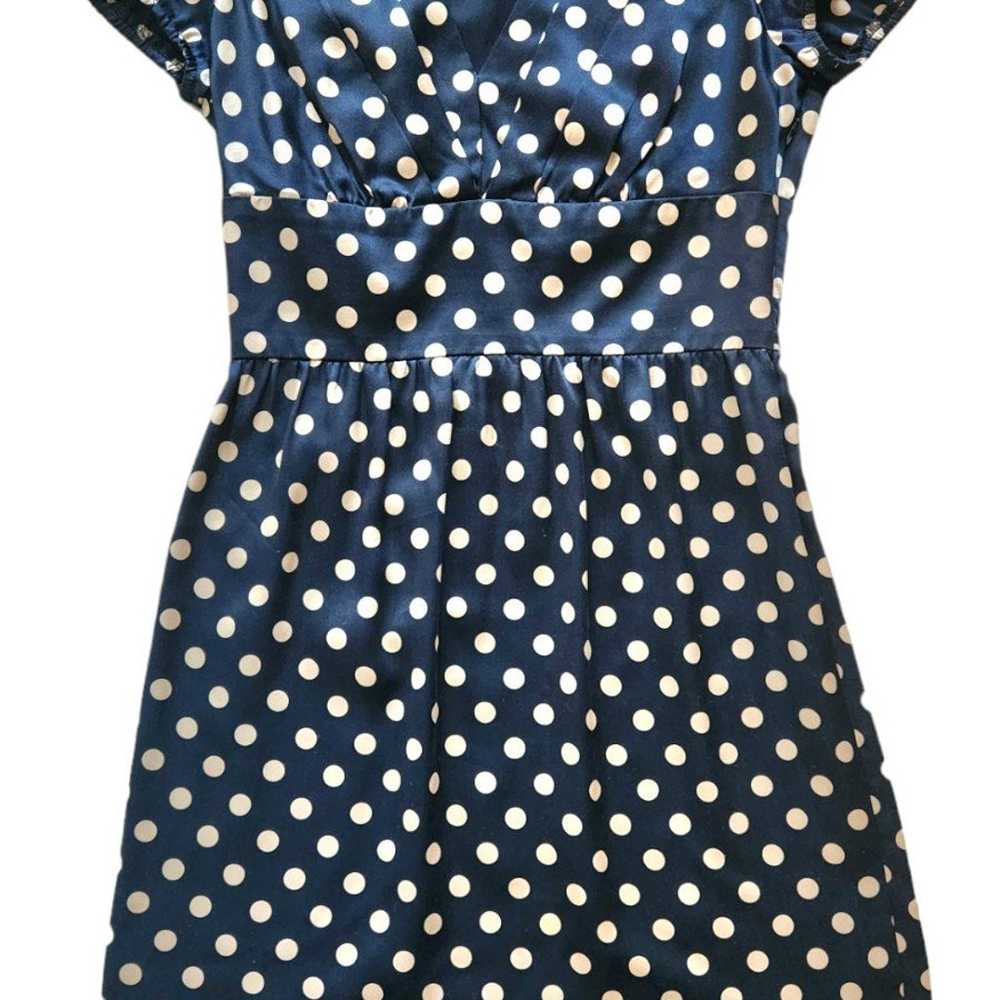 Betsey Johnson Vintage Retro Silk Polka Dot Dress… - image 1