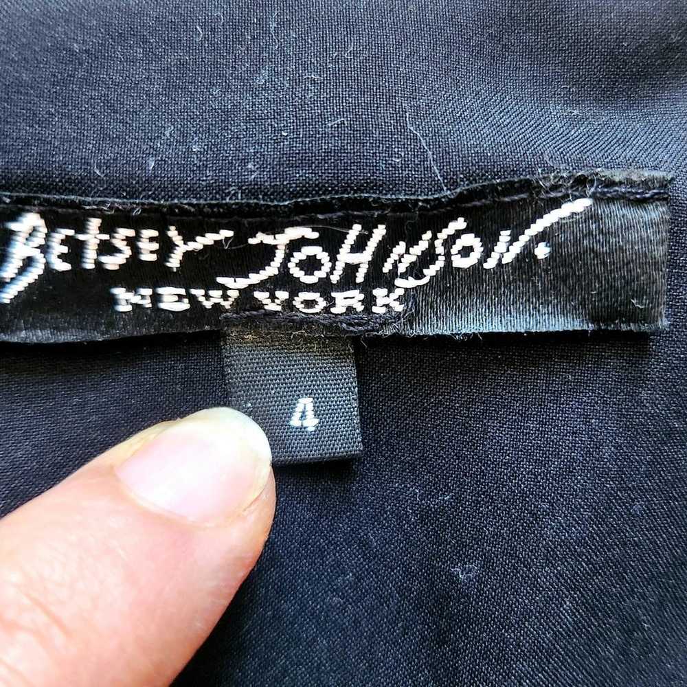 Betsey Johnson Vintage Retro Silk Polka Dot Dress… - image 4