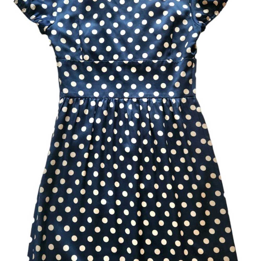 Betsey Johnson Vintage Retro Silk Polka Dot Dress… - image 6
