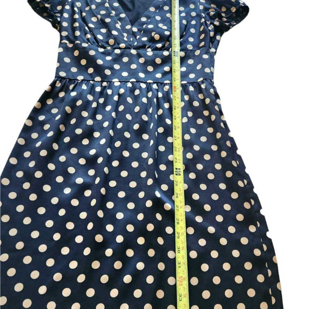 Betsey Johnson Vintage Retro Silk Polka Dot Dress… - image 8