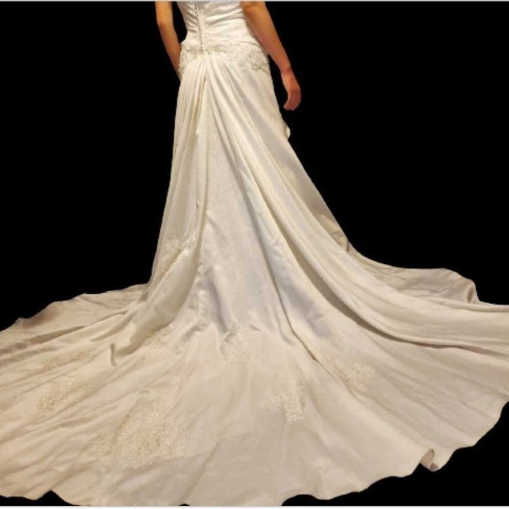 Davids Bridal Wedding Dress Size 4 Ivory - image 11