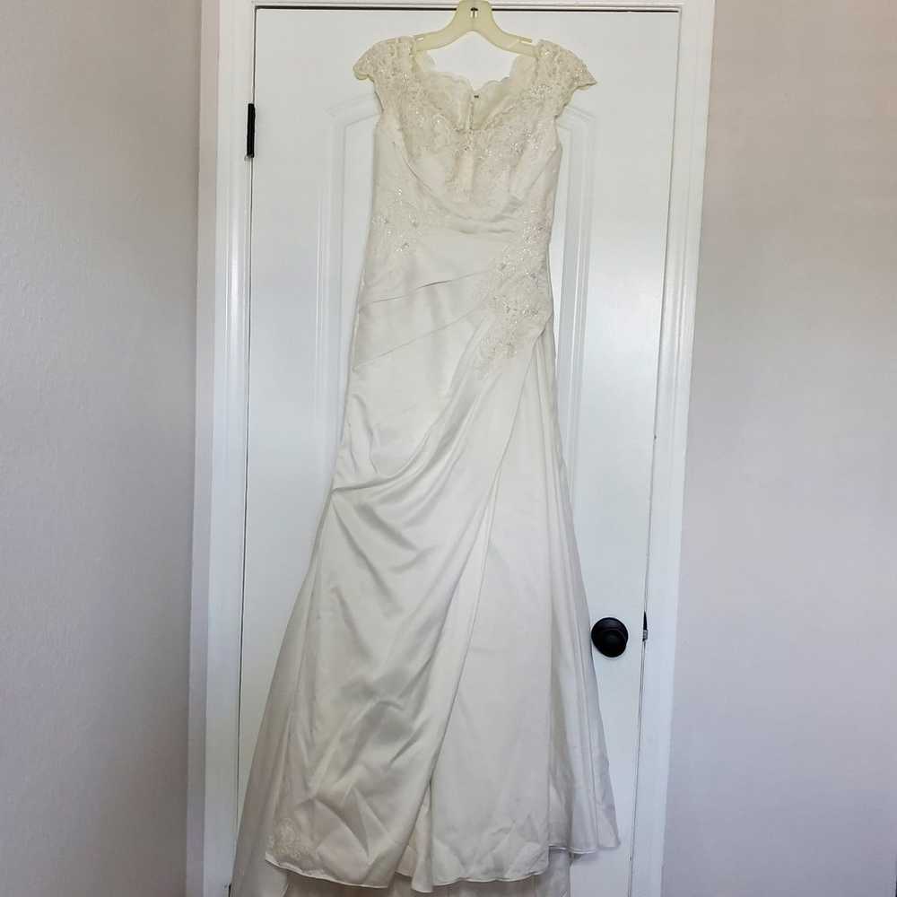 Davids Bridal Wedding Dress Size 4 Ivory - image 3
