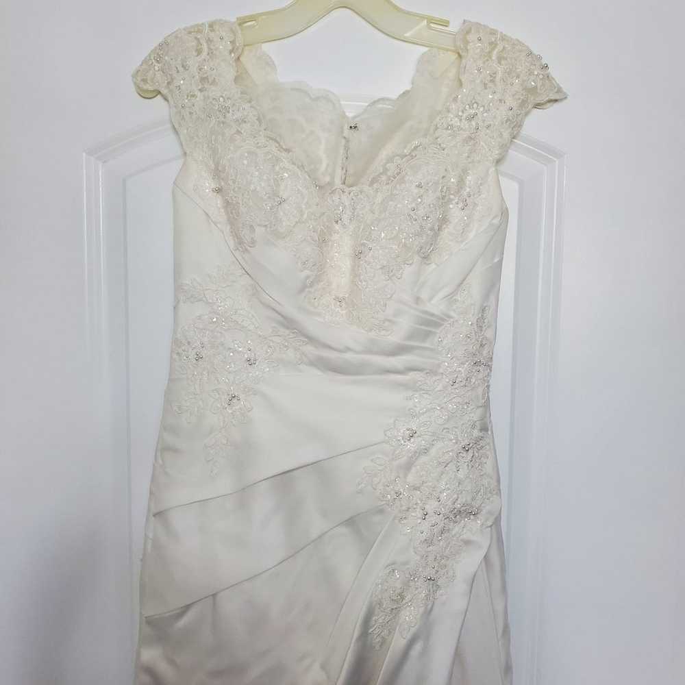 Davids Bridal Wedding Dress Size 4 Ivory - image 4