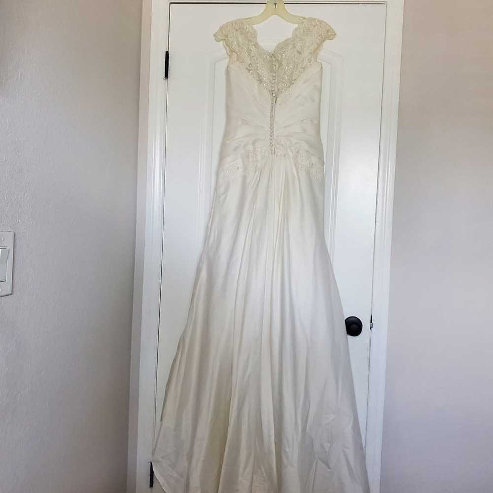 Davids Bridal Wedding Dress Size 4 Ivory - image 7