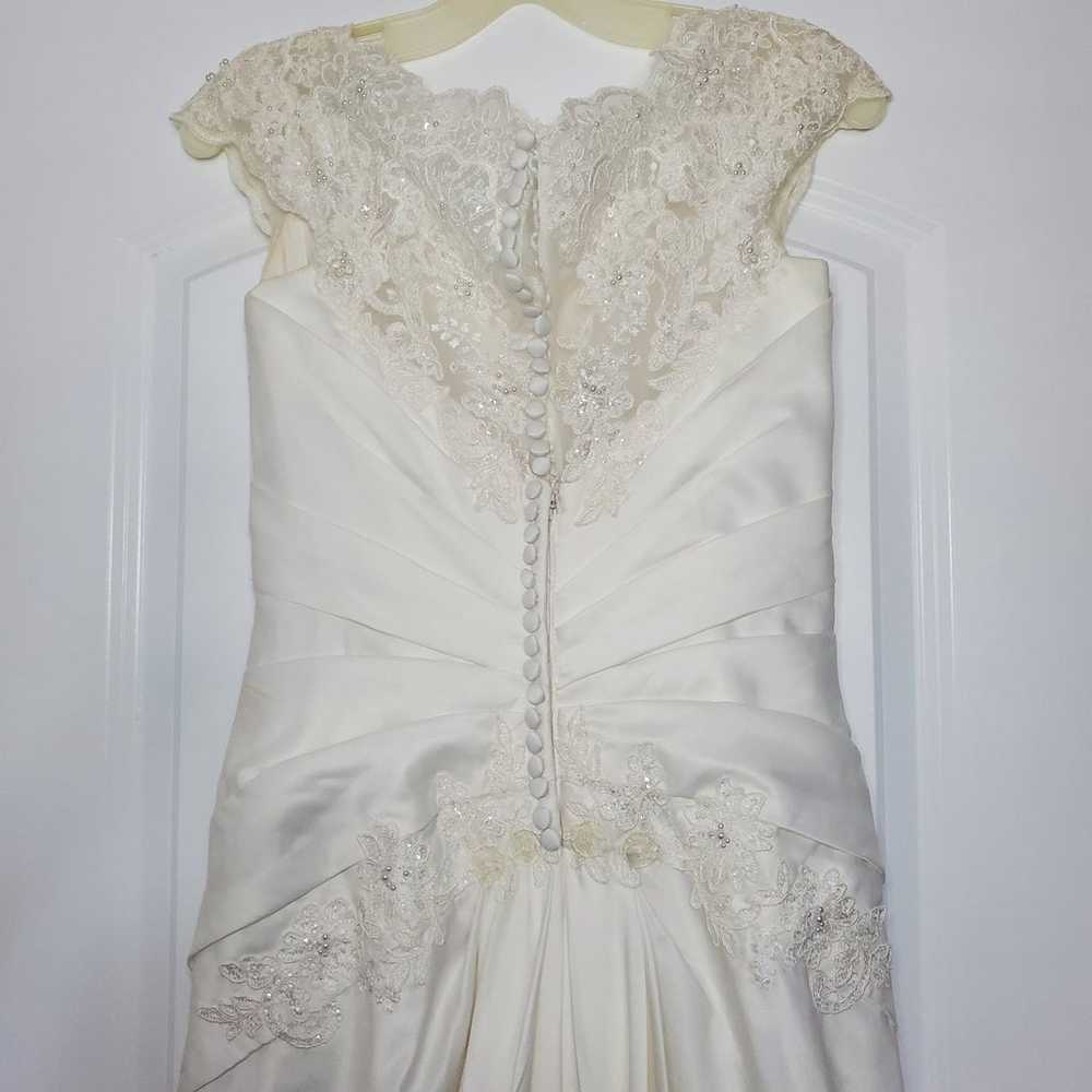 Davids Bridal Wedding Dress Size 4 Ivory - image 8