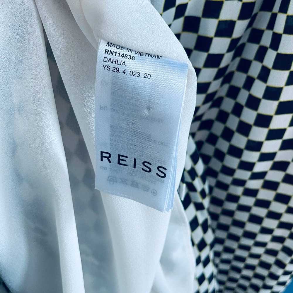 Reiss Dahlia Check Print Midi Dress 6 Long Sleeve… - image 5