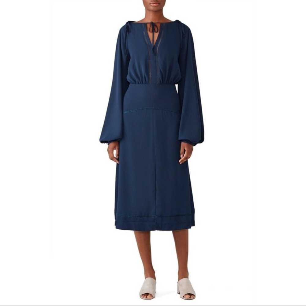 Fame and Partners Navy Hanne Midi Dress - image 1