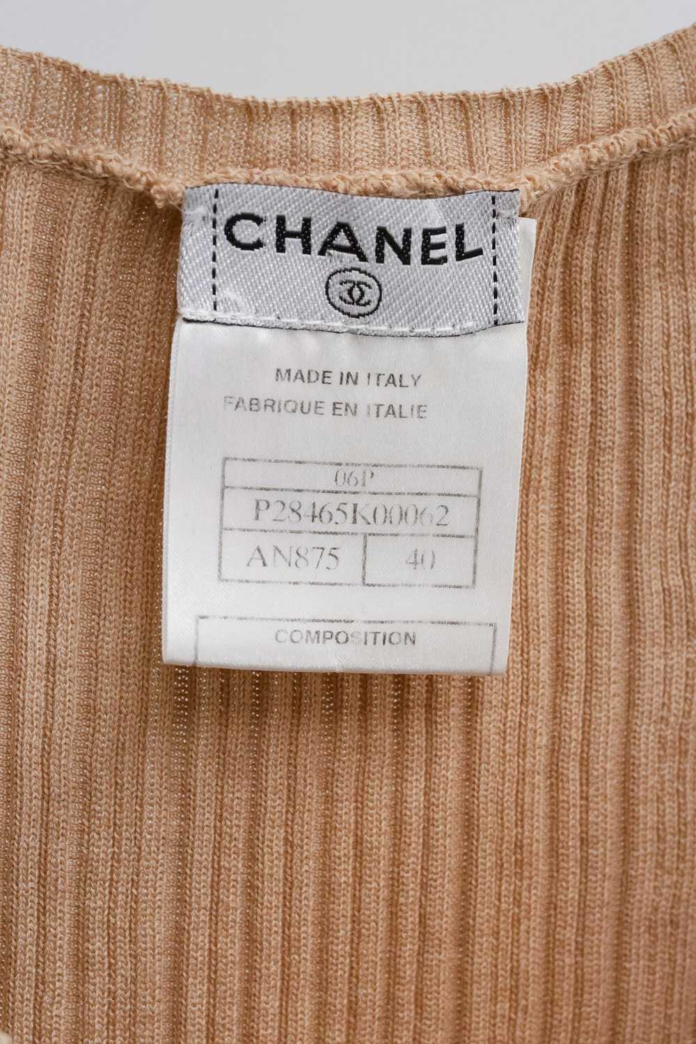 Chanel Chanel Spring 2006 Nude Ruffle Hem Ribbed … - image 4