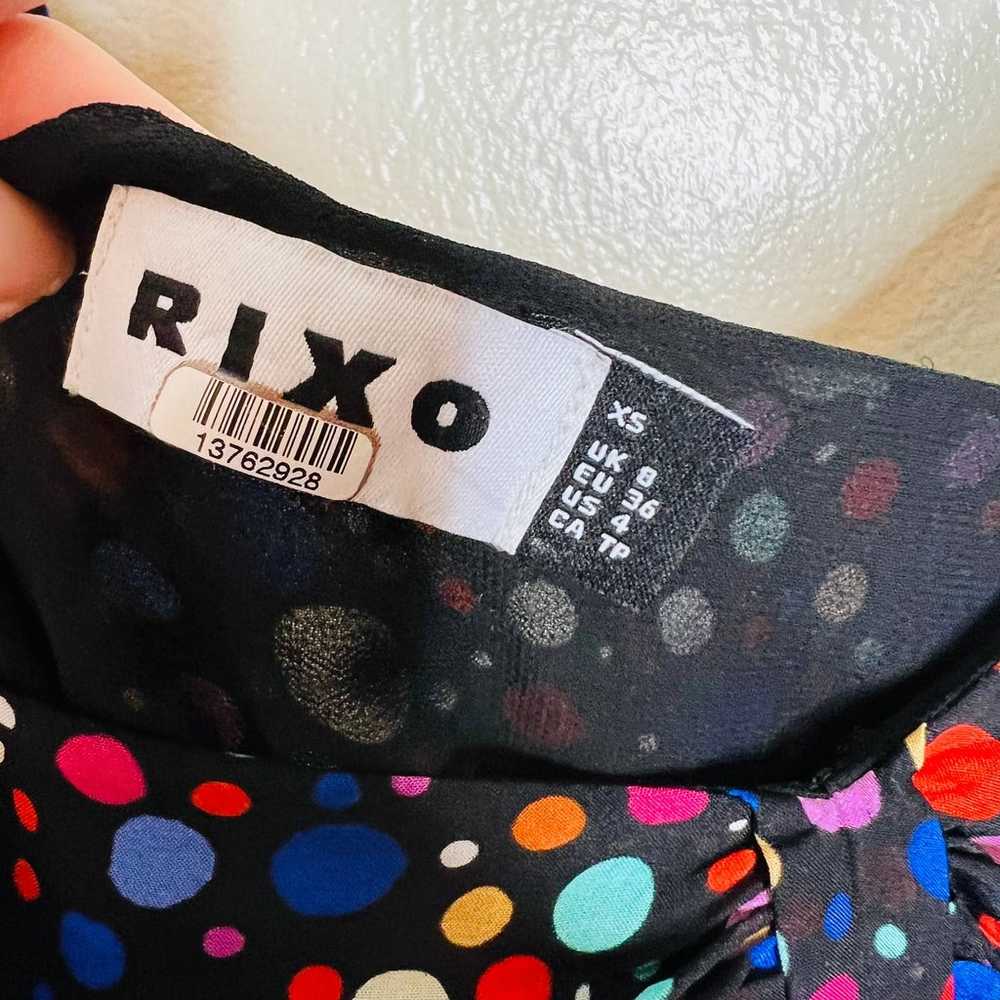Rixo Gio Confetti Midi 100% Silk Dress 4 Multicol… - image 8