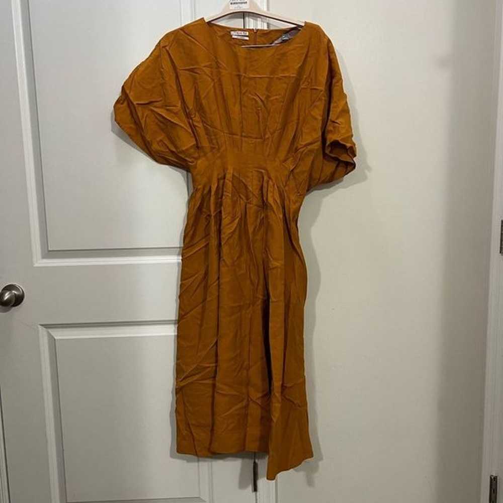 CO Amber Pleated Midi Dress Size Small $895 - image 2