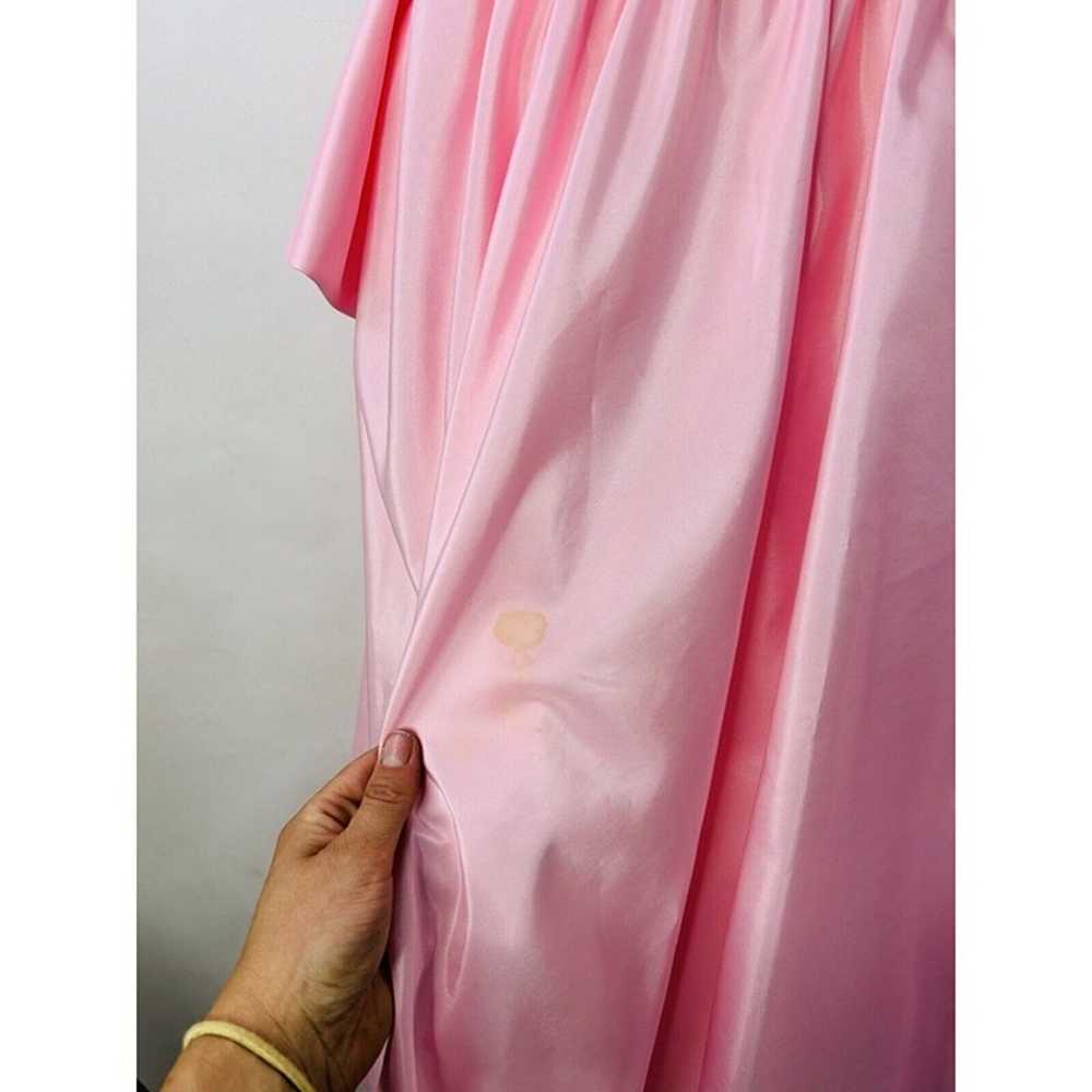 VTG 80s Women's Small Pink Embellished Tafetta Pu… - image 3