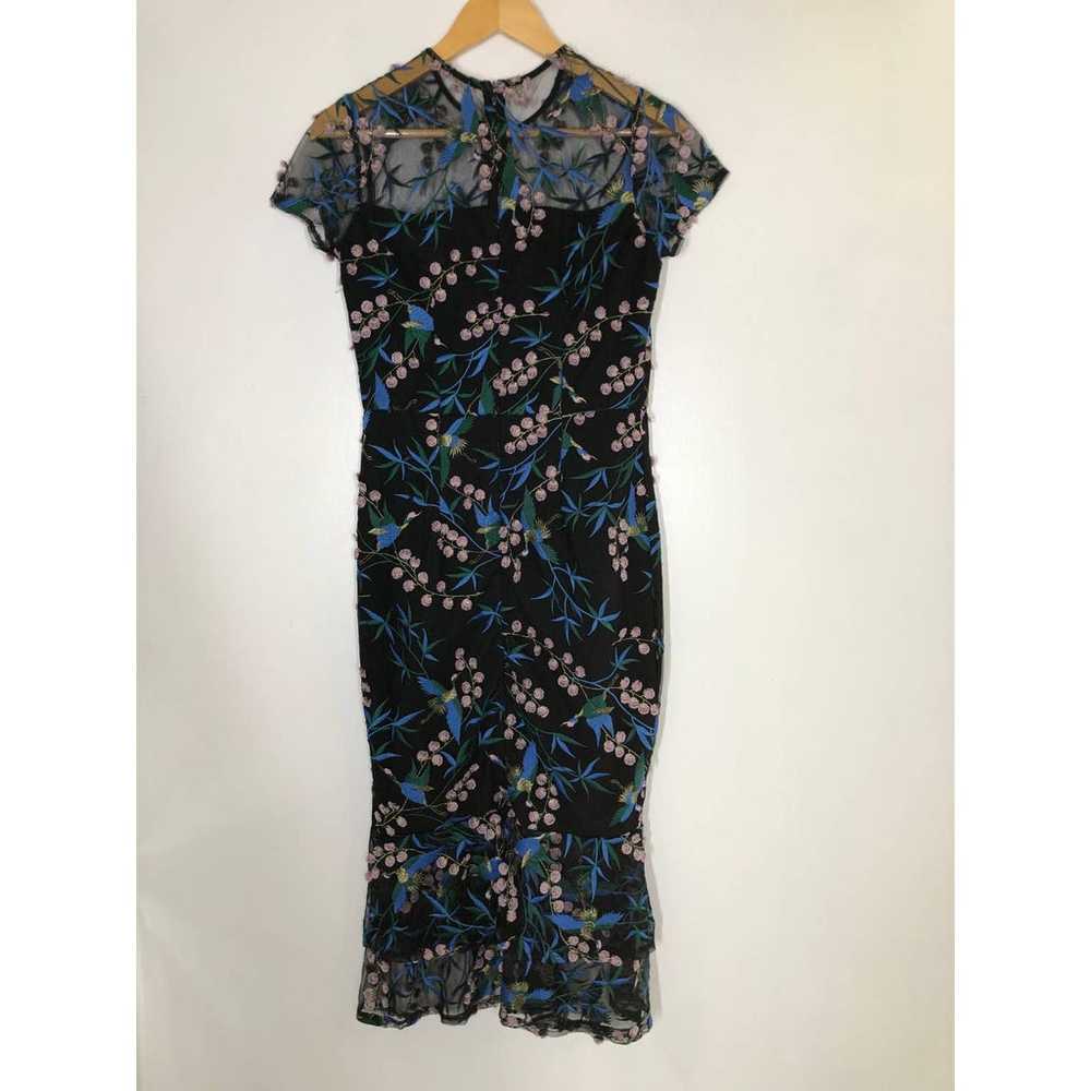 Vone Rylee Dress Embroidered Midi Sheer Mesh Ruff… - image 6