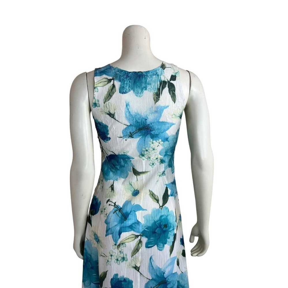 Komarov Floral Print Midi Dress S Sleeveless Whit… - image 7