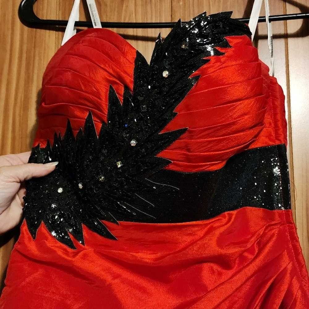 Red and black prom/formal dress - image 5