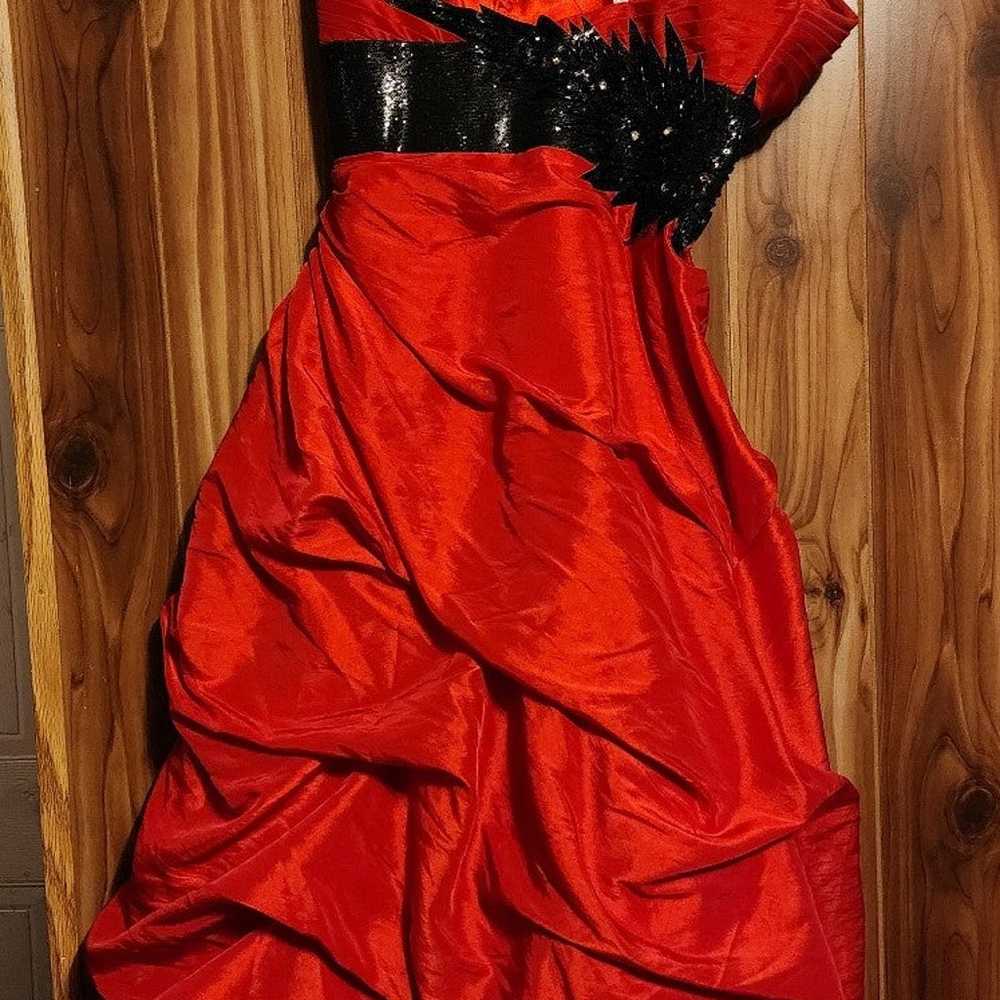 Red and black prom/formal dress - image 6