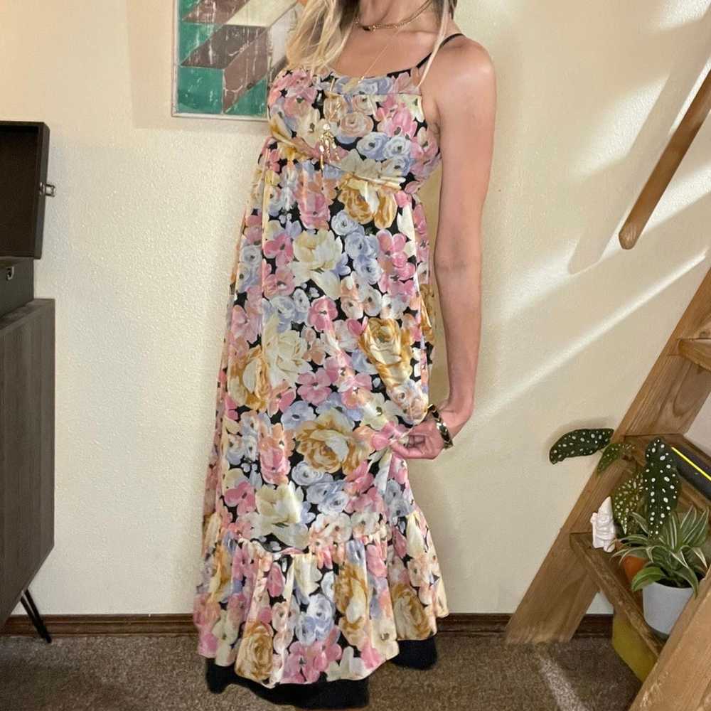 VTG Jody T Babydoll Floral Prairie Midi Dress - image 4