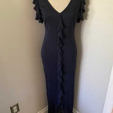 Badgley Mischka Navy Blue Gown - image 1