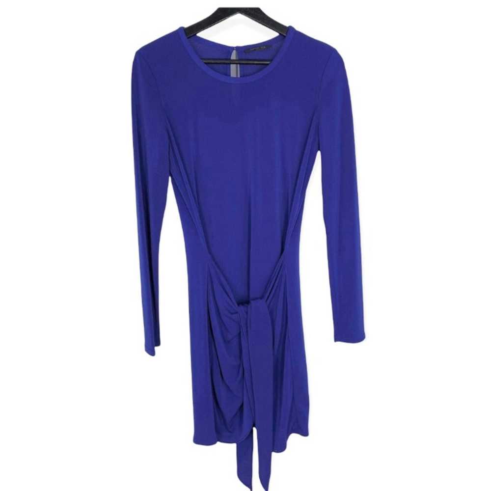 Rachel Zoe Enya Blue Sarong Long Sleeve Mini Dres… - image 2