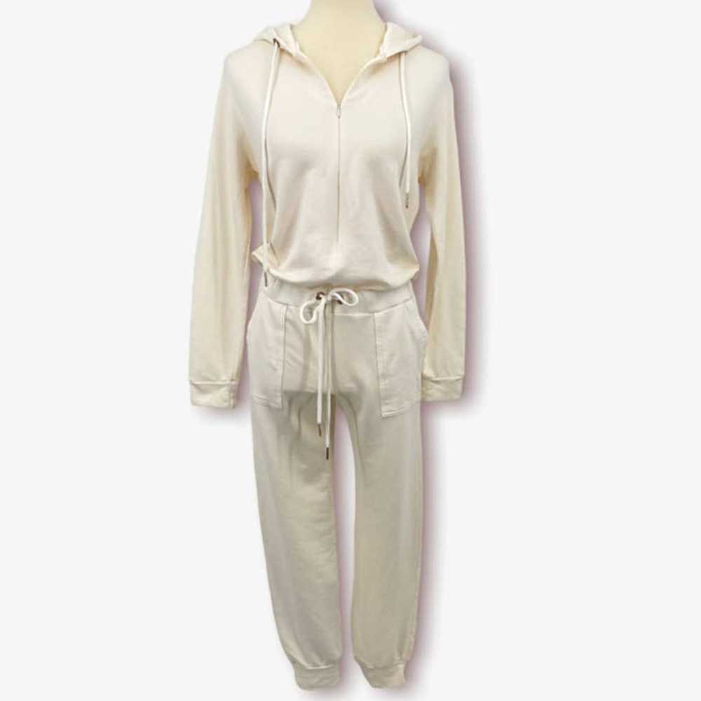 Monrow Cream Supersoft Fleece Hooded Loungewear J… - image 2