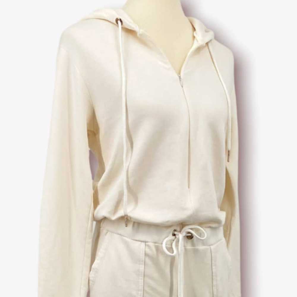 Monrow Cream Supersoft Fleece Hooded Loungewear J… - image 6