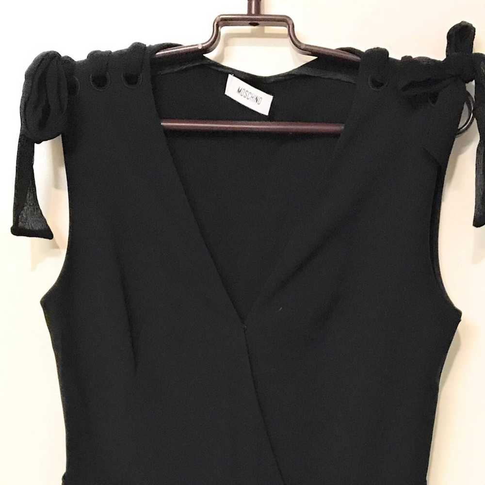 Moschino Dress Silk Accents Black - image 8