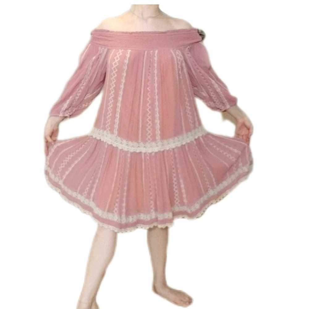 Anthropologie Floreat Orchard Lace Shift Dress Bl… - image 1