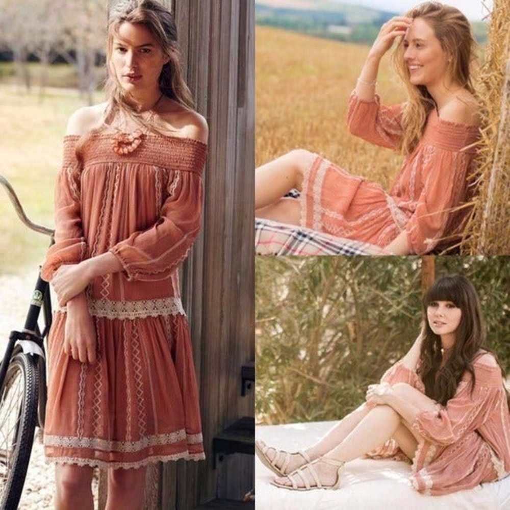 Anthropologie Floreat Orchard Lace Shift Dress Bl… - image 2