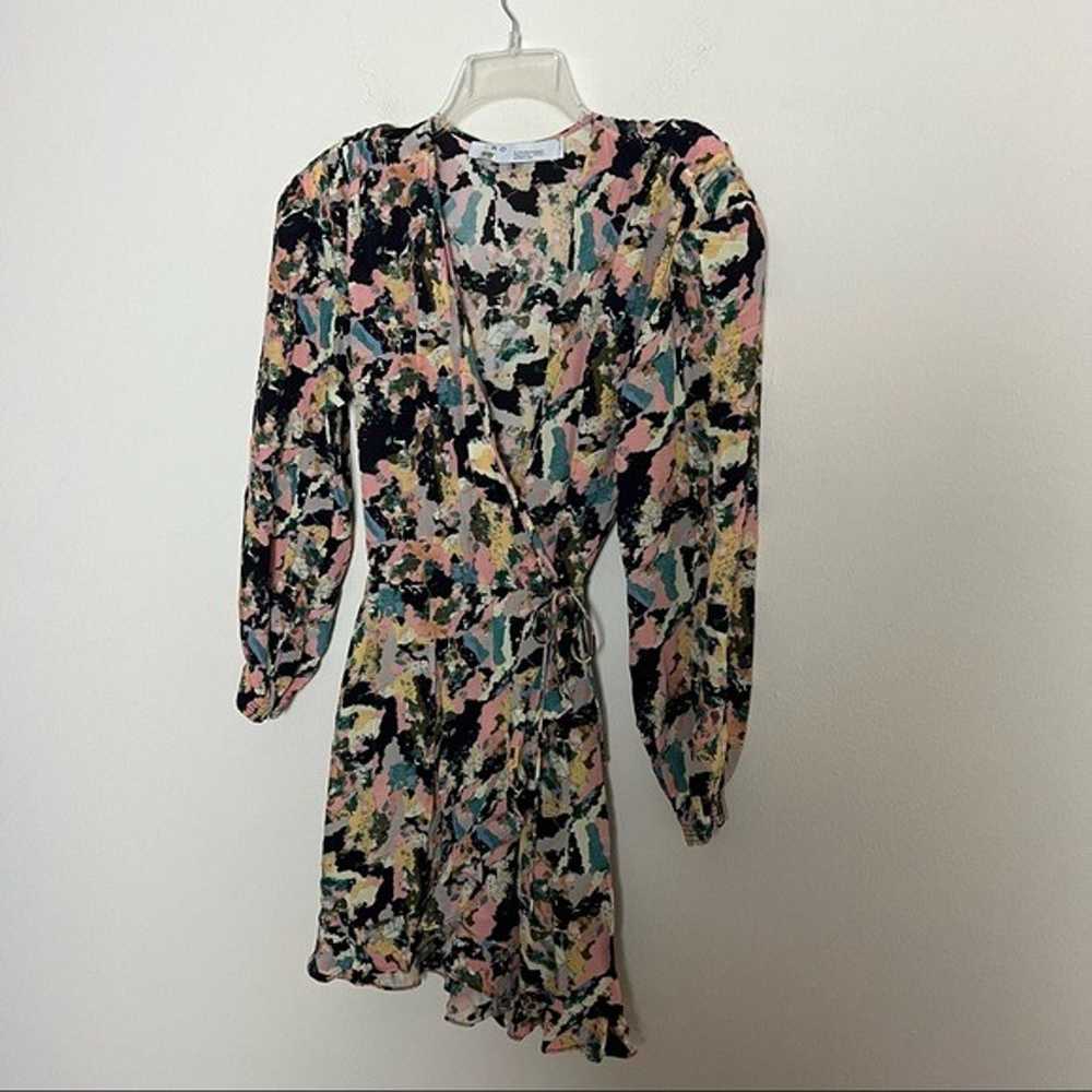IRO Bloomy Floral Print Wrao Mini Dress Hannah Br… - image 6