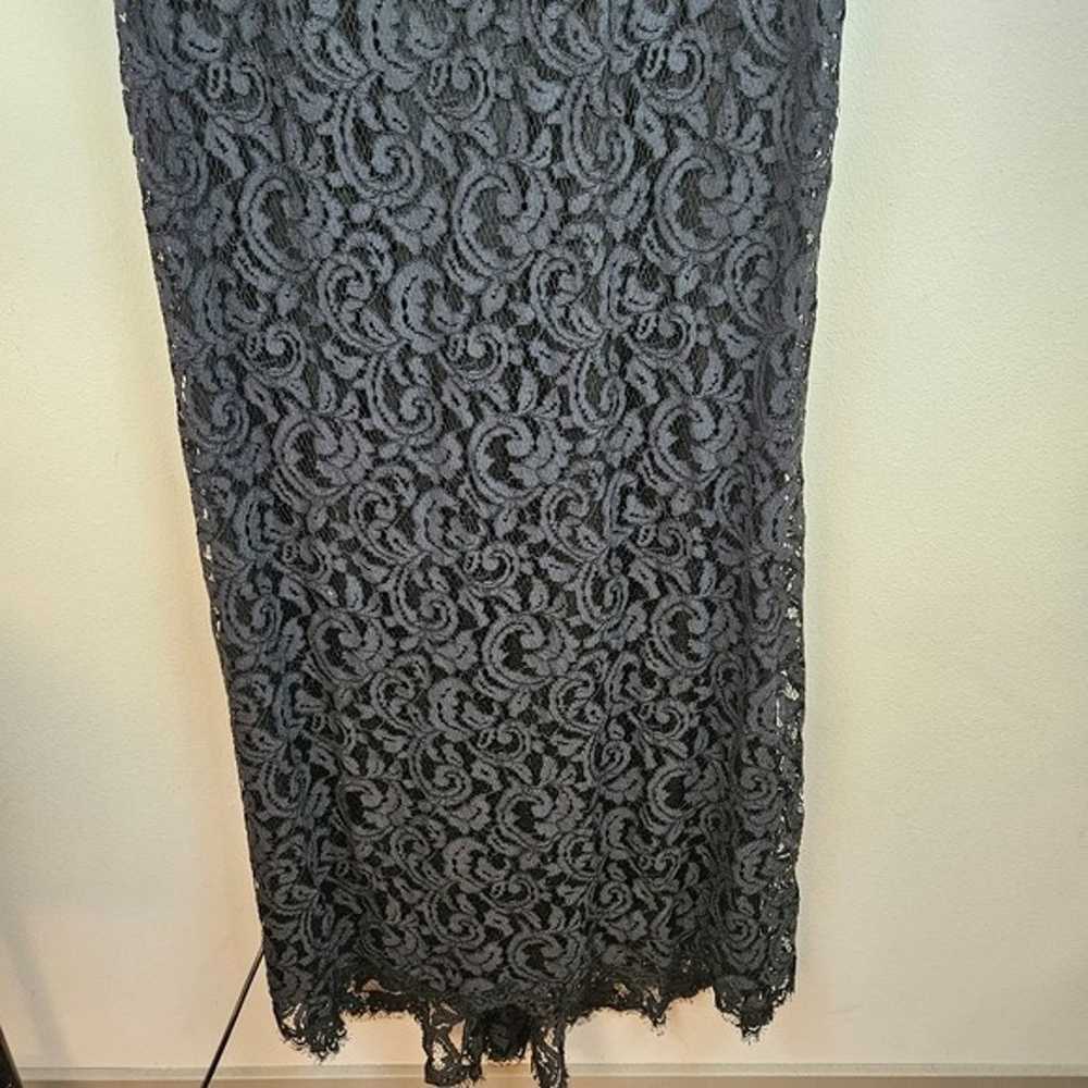 Tadashi Shoji Black Lace Illusion Gown Size 14 Ma… - image 6