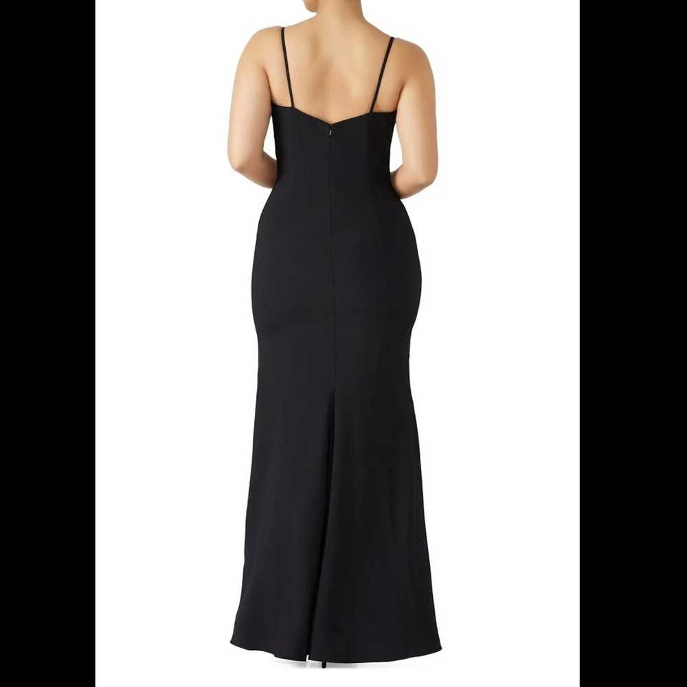 theia black side panel gown maxi dress size 14 C4 - image 2