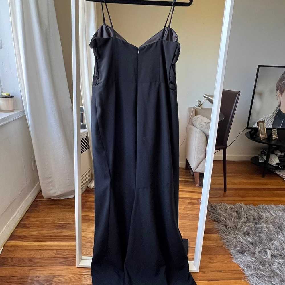theia black side panel gown maxi dress size 14 C4 - image 7