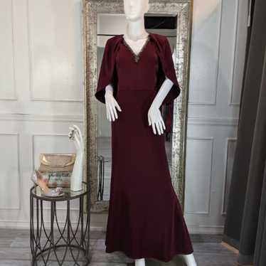 Burgundy Maroon Formal Evening Dress