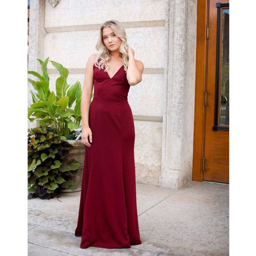 Jenny Yoo Cranberry Jade Luxe Crepe Bridesmaid Dr… - image 2